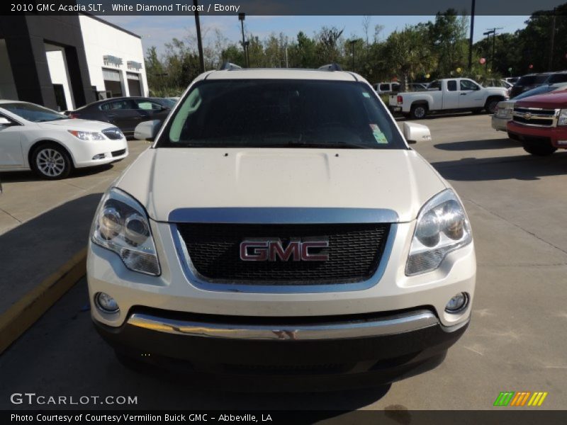 White Diamond Tricoat / Ebony 2010 GMC Acadia SLT