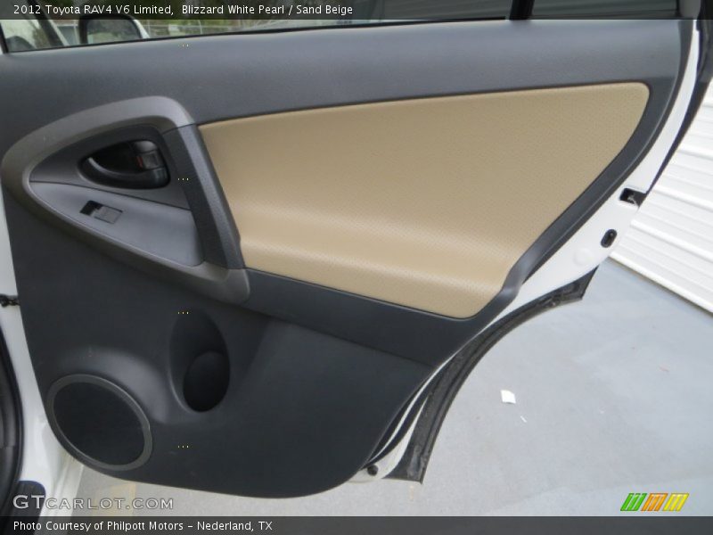 Blizzard White Pearl / Sand Beige 2012 Toyota RAV4 V6 Limited