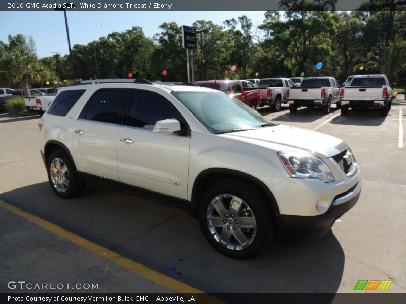 White Diamond Tricoat / Ebony 2010 GMC Acadia SLT