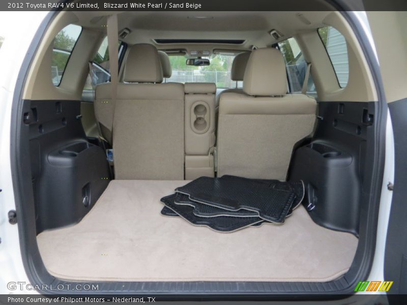 Blizzard White Pearl / Sand Beige 2012 Toyota RAV4 V6 Limited