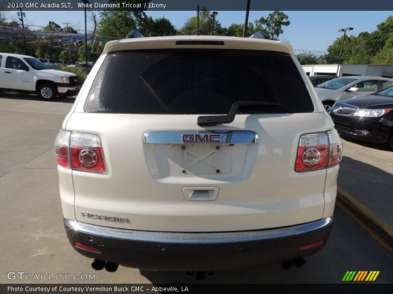 White Diamond Tricoat / Ebony 2010 GMC Acadia SLT