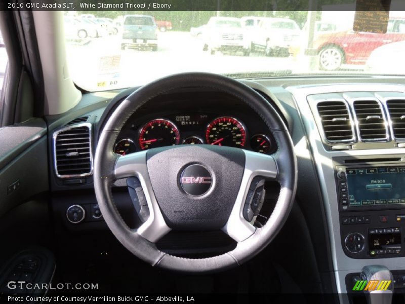 White Diamond Tricoat / Ebony 2010 GMC Acadia SLT