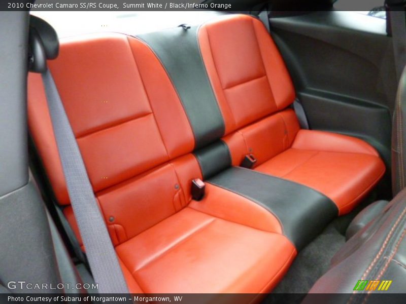Summit White / Black/Inferno Orange 2010 Chevrolet Camaro SS/RS Coupe