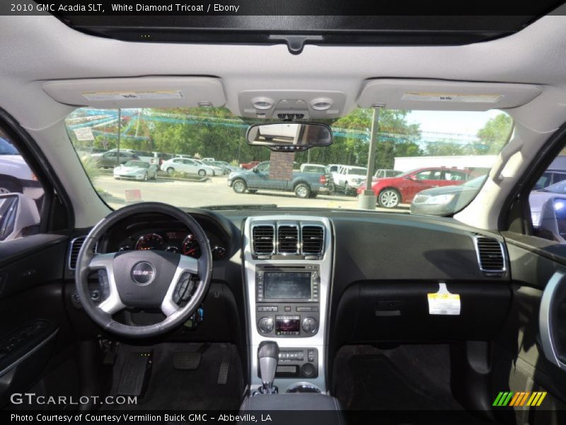 White Diamond Tricoat / Ebony 2010 GMC Acadia SLT