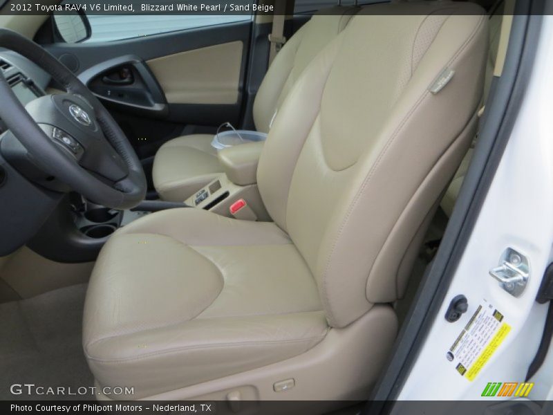 Blizzard White Pearl / Sand Beige 2012 Toyota RAV4 V6 Limited