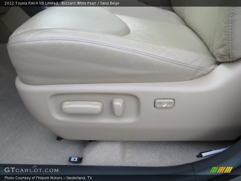 Blizzard White Pearl / Sand Beige 2012 Toyota RAV4 V6 Limited