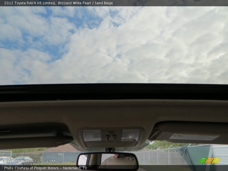 Blizzard White Pearl / Sand Beige 2012 Toyota RAV4 V6 Limited