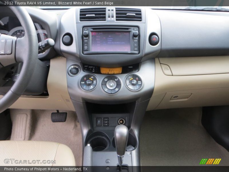 Blizzard White Pearl / Sand Beige 2012 Toyota RAV4 V6 Limited