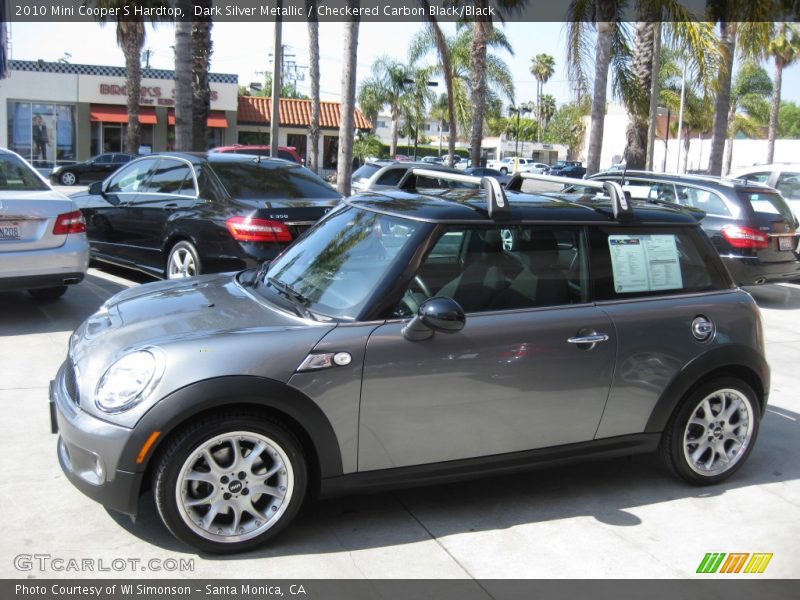 Dark Silver Metallic / Checkered Carbon Black/Black 2010 Mini Cooper S Hardtop