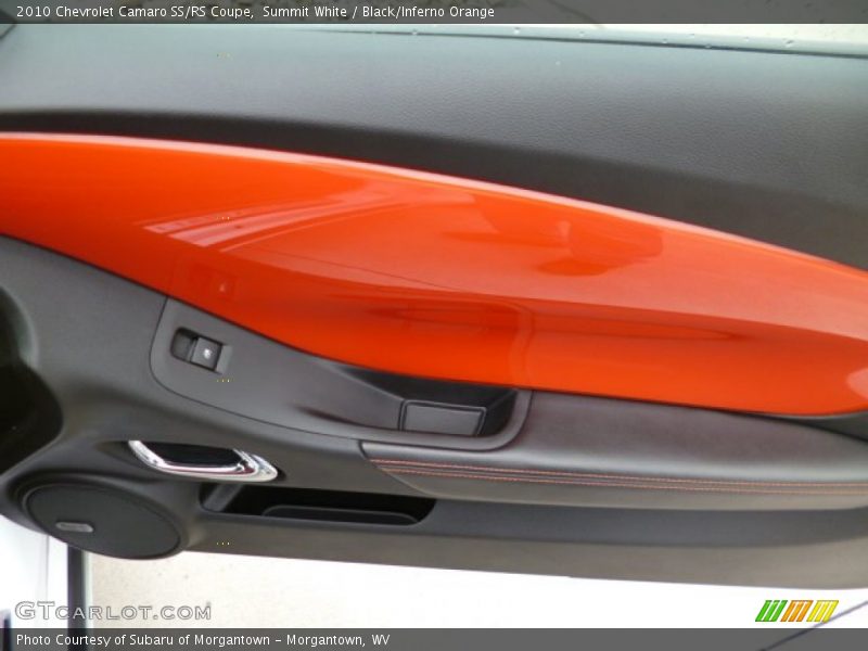 Summit White / Black/Inferno Orange 2010 Chevrolet Camaro SS/RS Coupe
