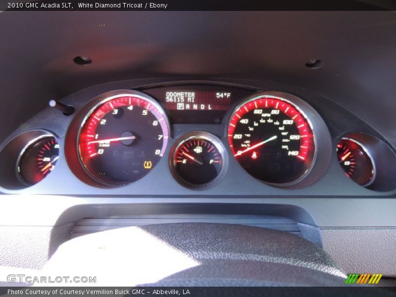 White Diamond Tricoat / Ebony 2010 GMC Acadia SLT