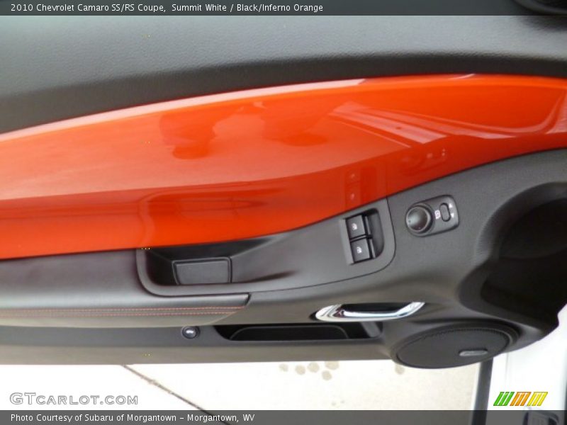 Summit White / Black/Inferno Orange 2010 Chevrolet Camaro SS/RS Coupe