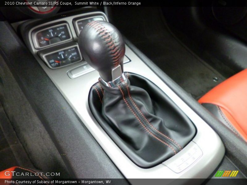 Summit White / Black/Inferno Orange 2010 Chevrolet Camaro SS/RS Coupe