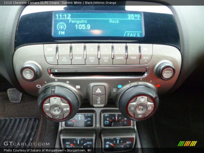 Summit White / Black/Inferno Orange 2010 Chevrolet Camaro SS/RS Coupe