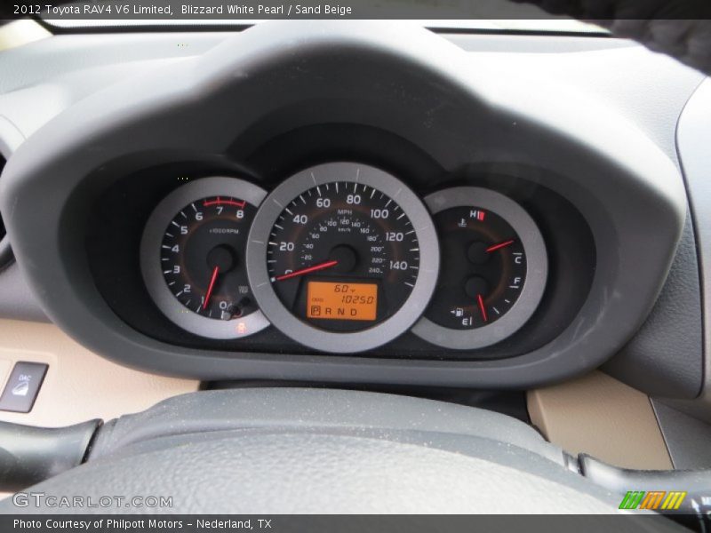 Blizzard White Pearl / Sand Beige 2012 Toyota RAV4 V6 Limited
