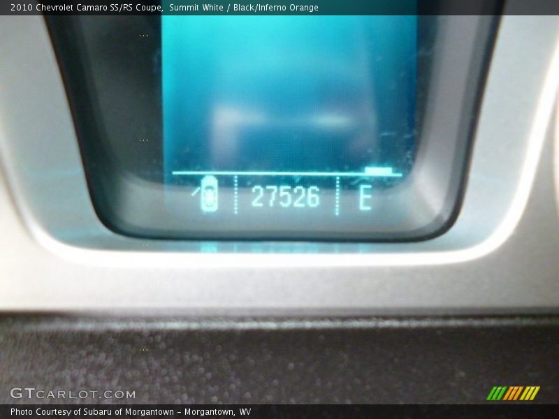 Summit White / Black/Inferno Orange 2010 Chevrolet Camaro SS/RS Coupe