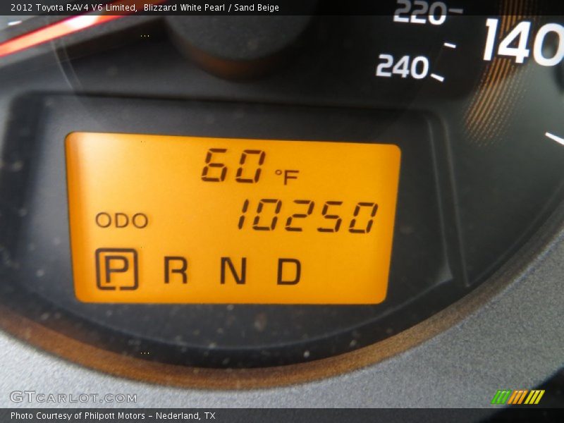 Blizzard White Pearl / Sand Beige 2012 Toyota RAV4 V6 Limited