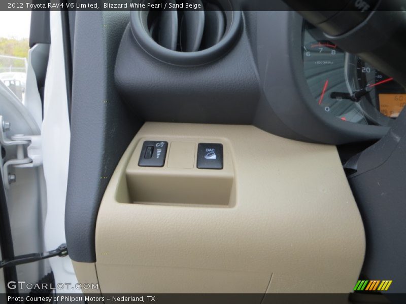Blizzard White Pearl / Sand Beige 2012 Toyota RAV4 V6 Limited