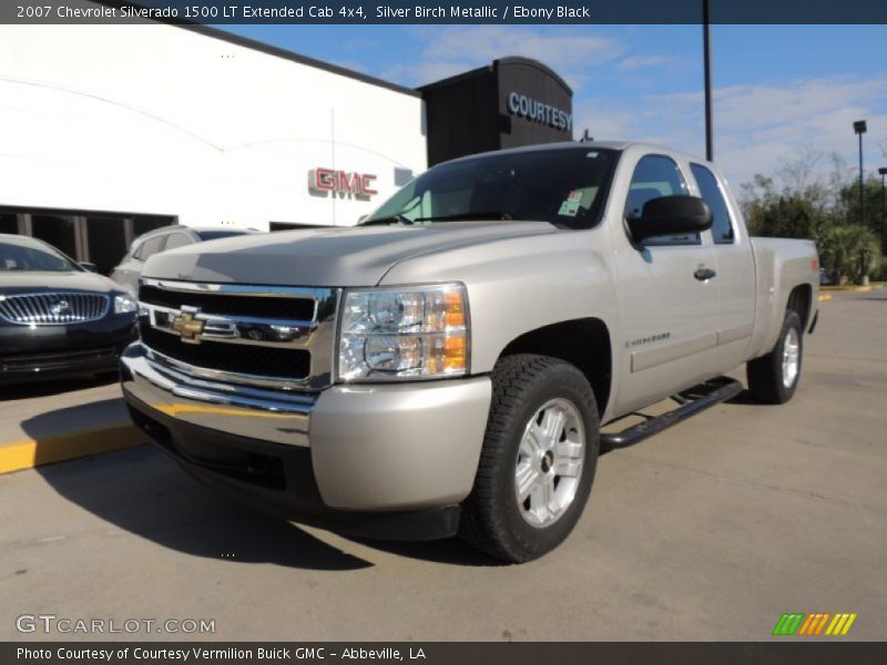 Silver Birch Metallic / Ebony Black 2007 Chevrolet Silverado 1500 LT Extended Cab 4x4