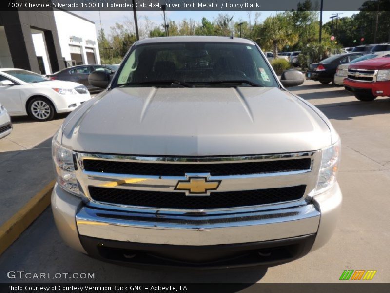 Silver Birch Metallic / Ebony Black 2007 Chevrolet Silverado 1500 LT Extended Cab 4x4