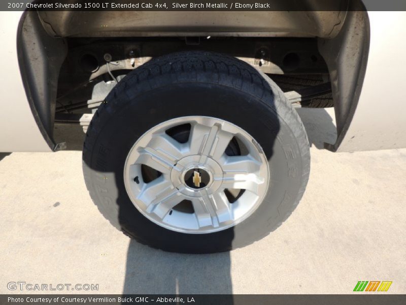 Silver Birch Metallic / Ebony Black 2007 Chevrolet Silverado 1500 LT Extended Cab 4x4