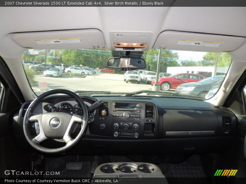Silver Birch Metallic / Ebony Black 2007 Chevrolet Silverado 1500 LT Extended Cab 4x4