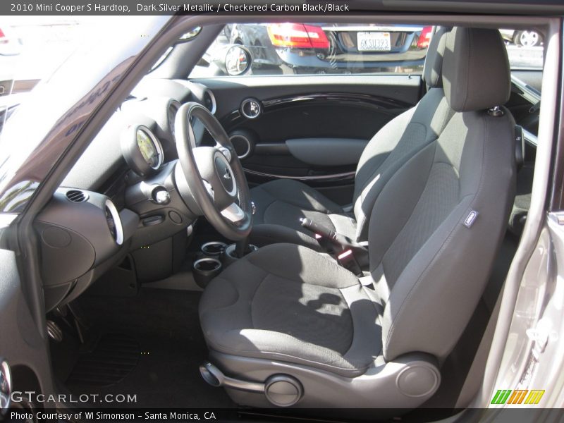 Dark Silver Metallic / Checkered Carbon Black/Black 2010 Mini Cooper S Hardtop