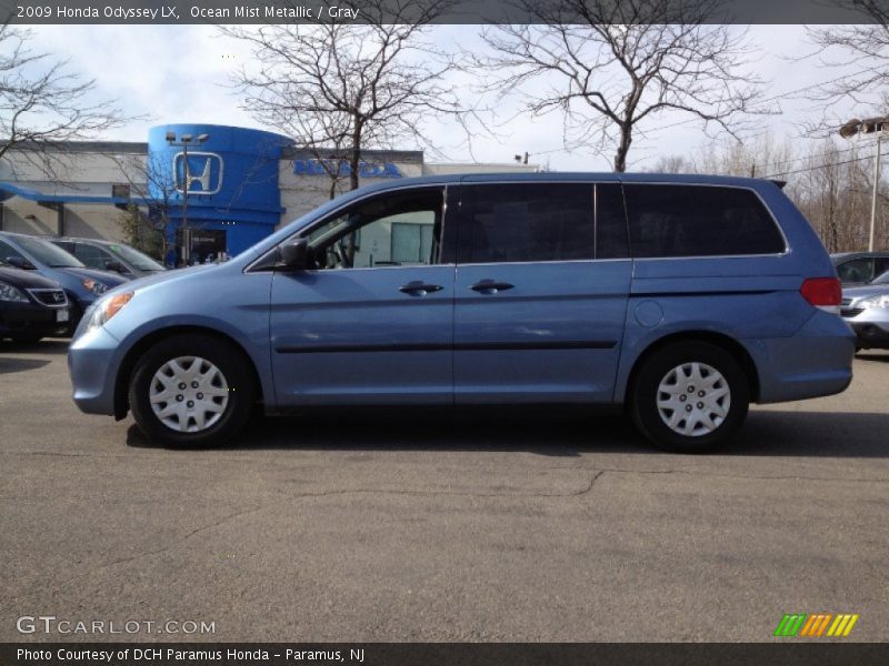 Ocean Mist Metallic / Gray 2009 Honda Odyssey LX