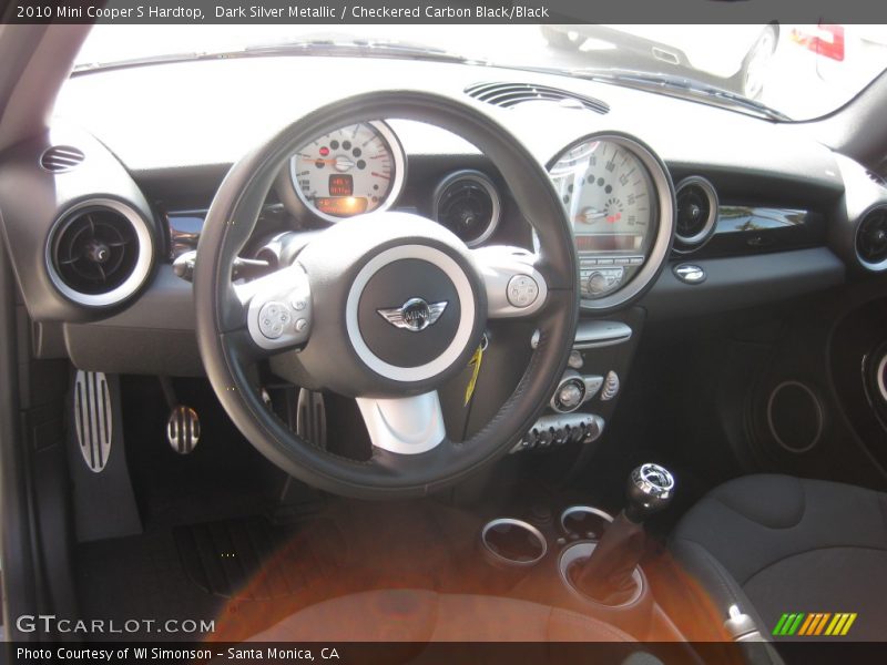 Dark Silver Metallic / Checkered Carbon Black/Black 2010 Mini Cooper S Hardtop