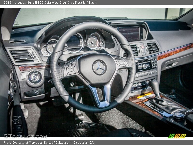 Steel Grey Metallic / Black 2013 Mercedes-Benz E 350 Cabriolet