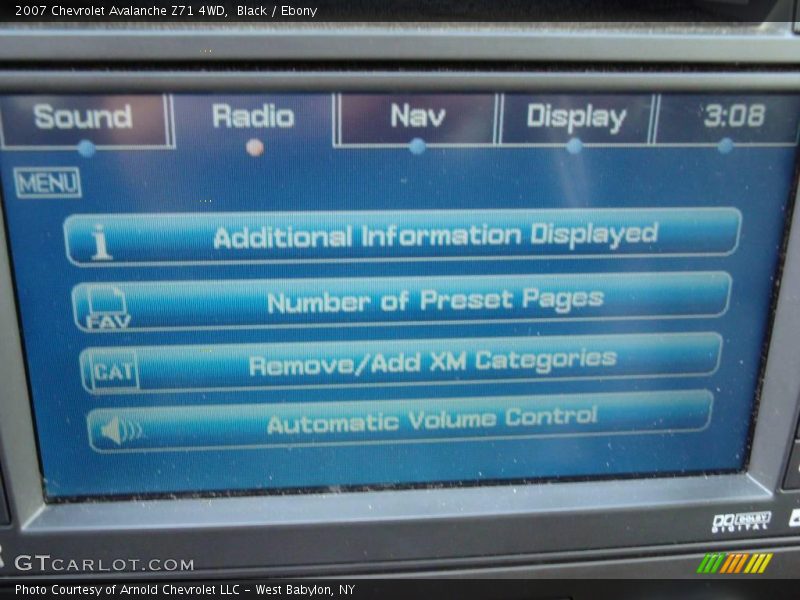 Black / Ebony 2007 Chevrolet Avalanche Z71 4WD