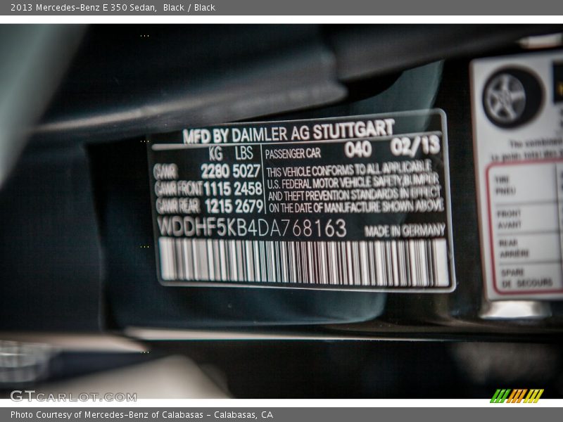 Black / Black 2013 Mercedes-Benz E 350 Sedan