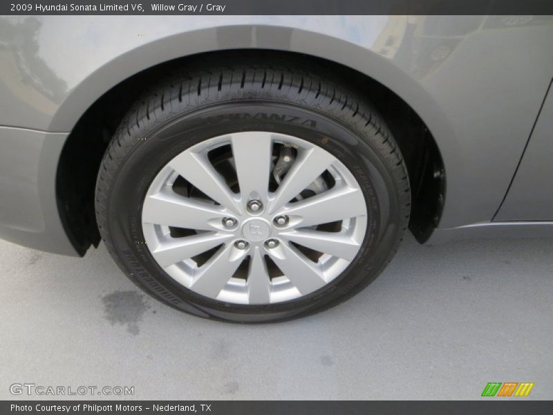 Willow Gray / Gray 2009 Hyundai Sonata Limited V6