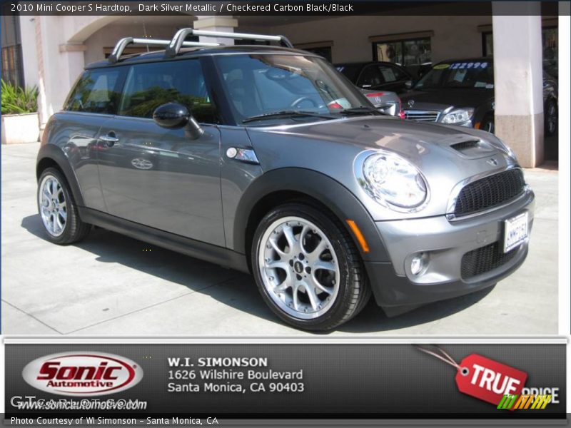 Dark Silver Metallic / Checkered Carbon Black/Black 2010 Mini Cooper S Hardtop