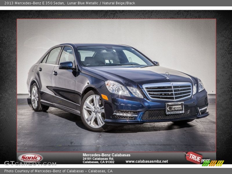 Lunar Blue Metallic / Natural Beige/Black 2013 Mercedes-Benz E 350 Sedan