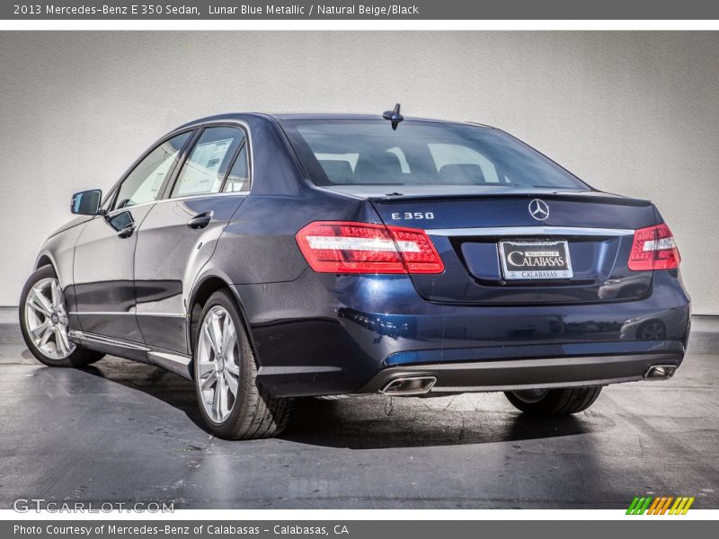 Lunar Blue Metallic / Natural Beige/Black 2013 Mercedes-Benz E 350 Sedan