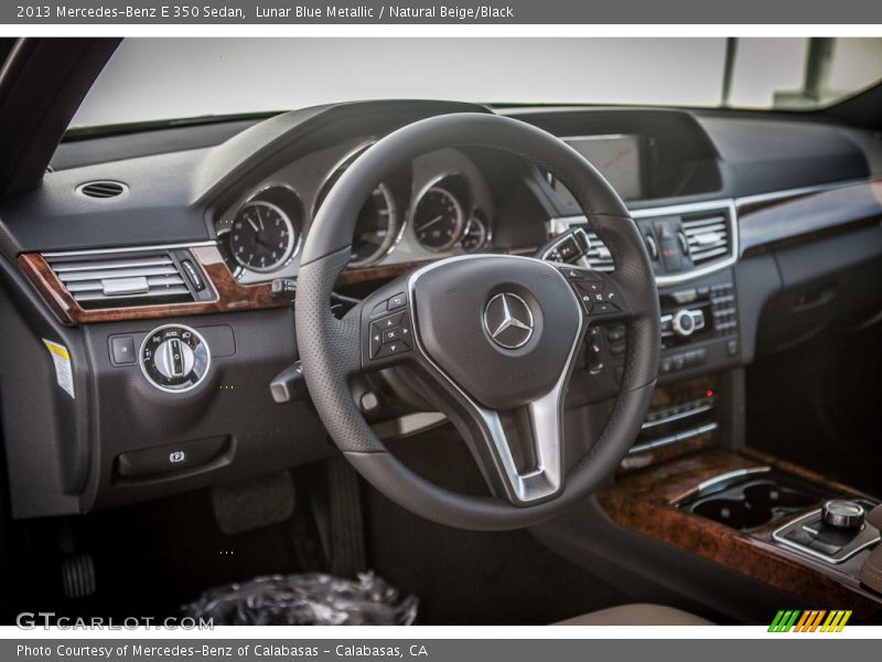 Lunar Blue Metallic / Natural Beige/Black 2013 Mercedes-Benz E 350 Sedan