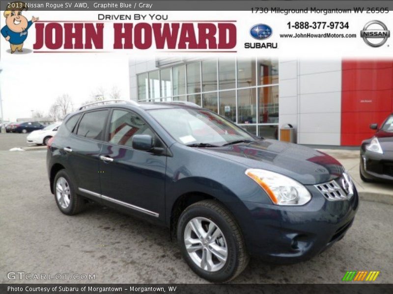 Graphite Blue / Gray 2013 Nissan Rogue SV AWD
