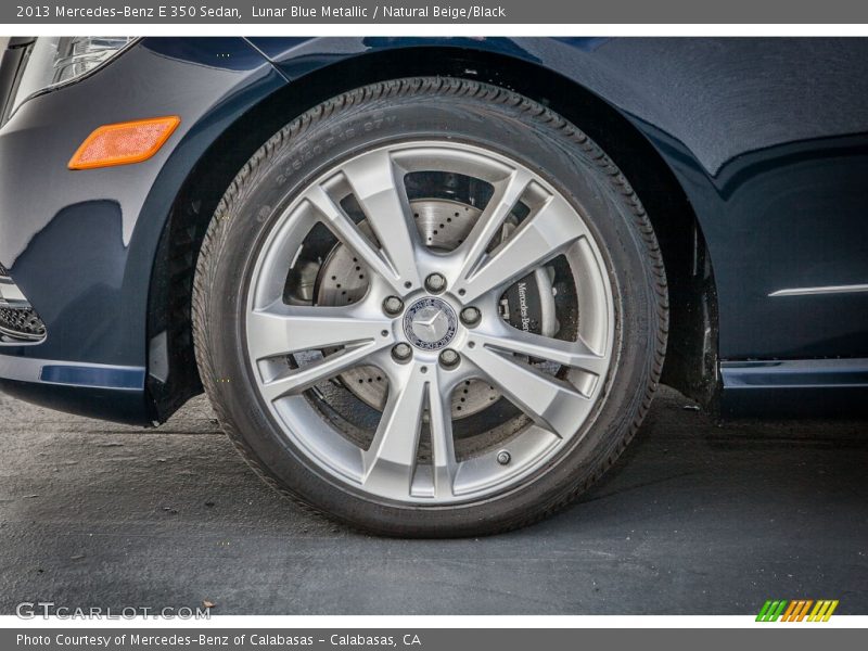 Lunar Blue Metallic / Natural Beige/Black 2013 Mercedes-Benz E 350 Sedan