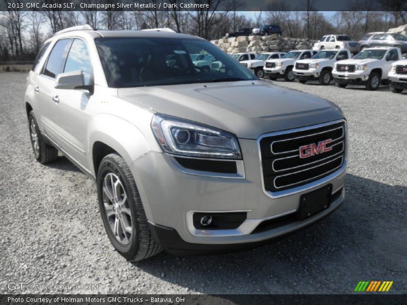 Champagne Silver Metallic / Dark Cashmere 2013 GMC Acadia SLT