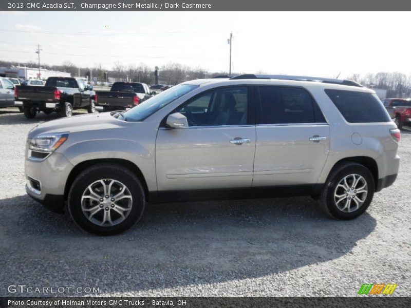 Champagne Silver Metallic / Dark Cashmere 2013 GMC Acadia SLT