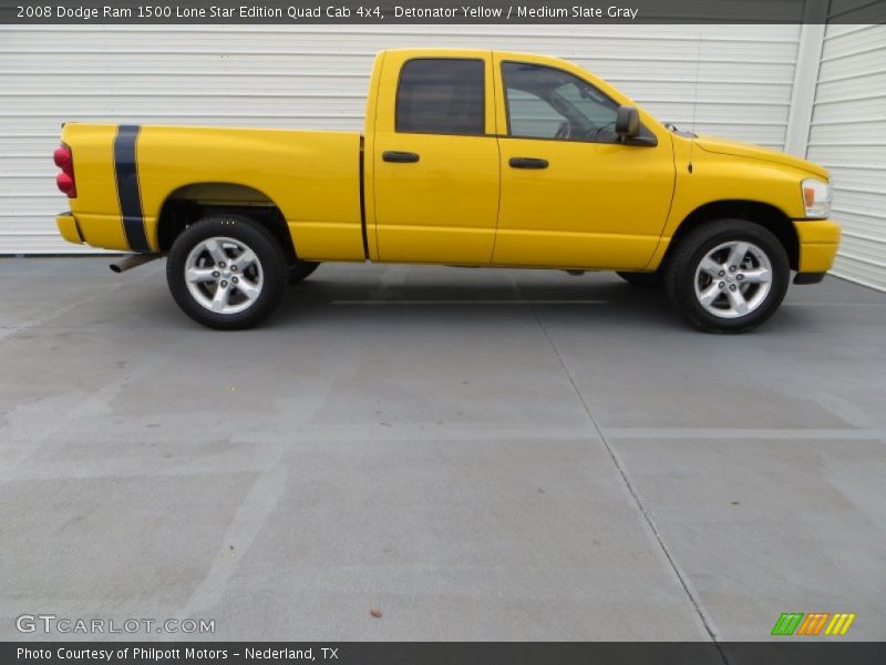 Detonator Yellow / Medium Slate Gray 2008 Dodge Ram 1500 Lone Star Edition Quad Cab 4x4