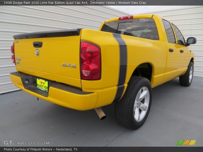 Detonator Yellow / Medium Slate Gray 2008 Dodge Ram 1500 Lone Star Edition Quad Cab 4x4