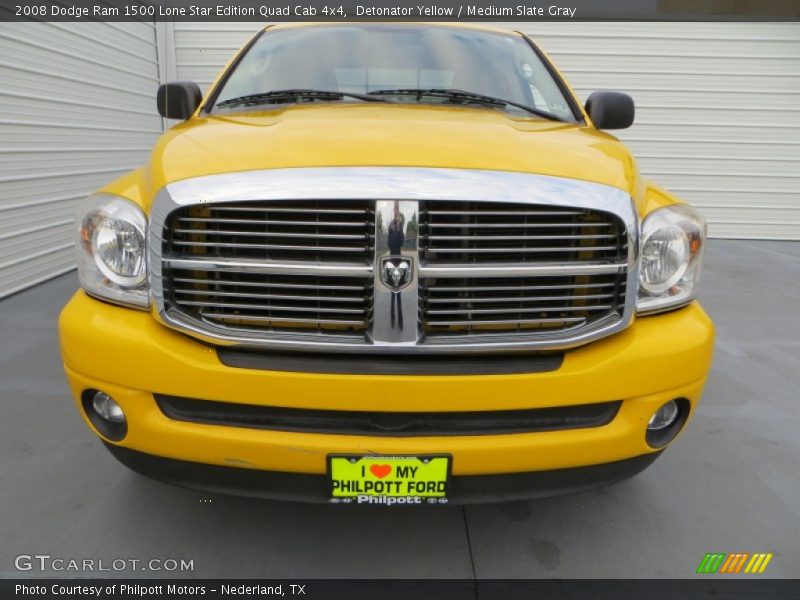 Detonator Yellow / Medium Slate Gray 2008 Dodge Ram 1500 Lone Star Edition Quad Cab 4x4
