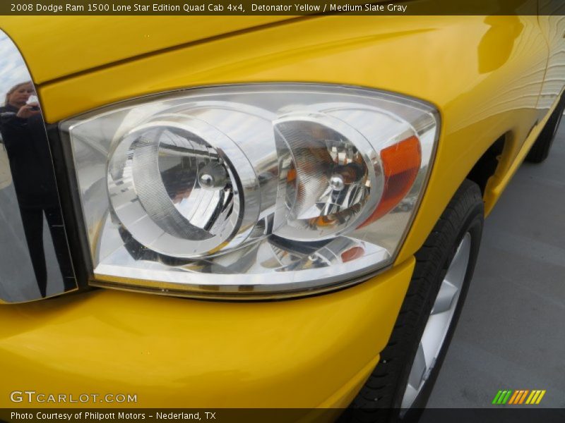 Detonator Yellow / Medium Slate Gray 2008 Dodge Ram 1500 Lone Star Edition Quad Cab 4x4