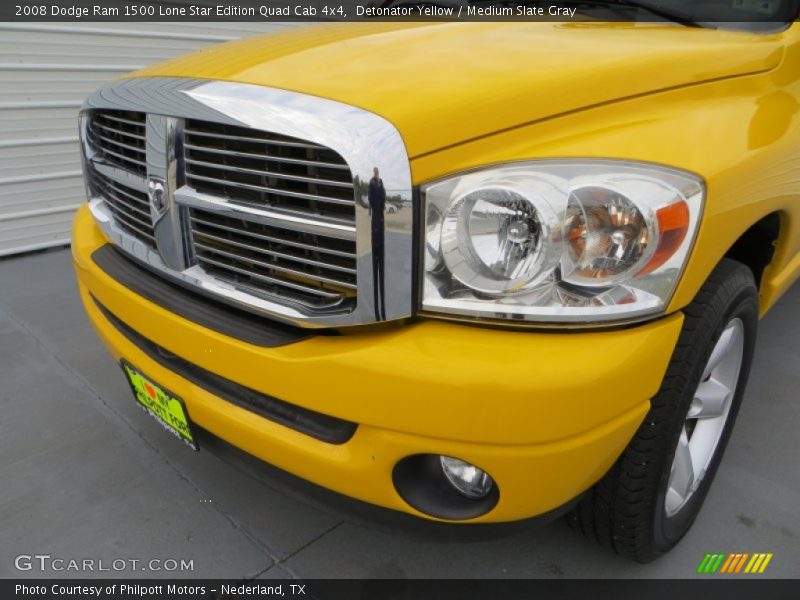 Detonator Yellow / Medium Slate Gray 2008 Dodge Ram 1500 Lone Star Edition Quad Cab 4x4