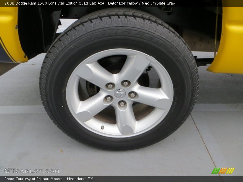 Detonator Yellow / Medium Slate Gray 2008 Dodge Ram 1500 Lone Star Edition Quad Cab 4x4