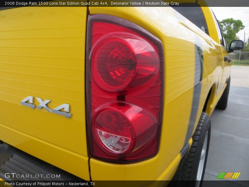 Detonator Yellow / Medium Slate Gray 2008 Dodge Ram 1500 Lone Star Edition Quad Cab 4x4