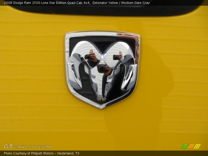 Detonator Yellow / Medium Slate Gray 2008 Dodge Ram 1500 Lone Star Edition Quad Cab 4x4
