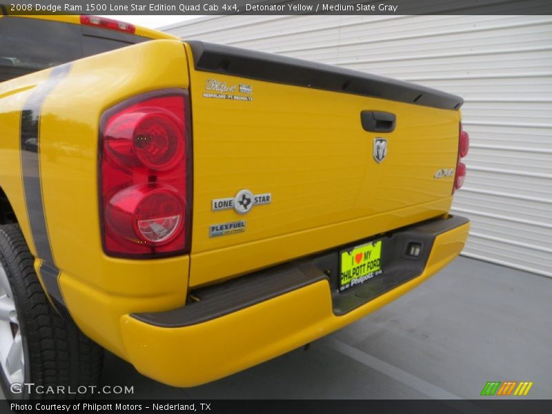 Detonator Yellow / Medium Slate Gray 2008 Dodge Ram 1500 Lone Star Edition Quad Cab 4x4